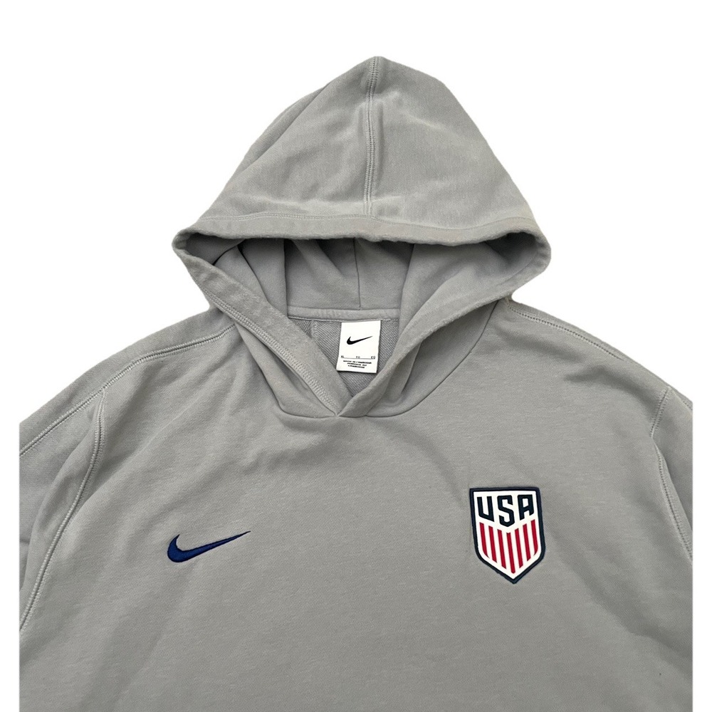 Nike USA Soccer French Terry Pullover Hoodie Men's XL Gray Pockets DH4829-050 - Picture 3 of 7